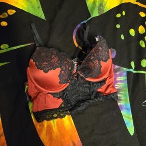 La SENZA Black and Red Lace Bra